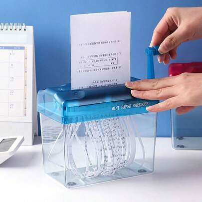 NetHong Paper Shredder Manual Portable For Confidential Documents Student & Home Office