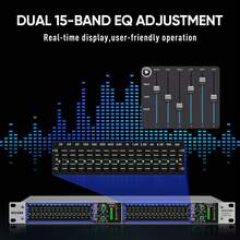 Home Audio System 15-Band Stereo Graphic Equalizer, Rack-Mount Dual-Channel Professional DJ Equalizer (With Subwoofer Output, Noise Reduction Function) (Model: EQX-215S) - US A Type Plug(110-127V) - View 6
