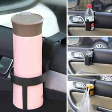 2 PCS Car Door Lifting Glass Beverage Storage Rack, Portable Hanging Insert Elastic Plastic Hollow Design Car Side Door Inner Cup Holder, Modification Accessories Black #12 - Initial - View 7