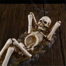1pc ABS Incense & Incense Burners All Saints' Day Skeleton Incense Burner, Suitable For Spa, Yoga & Meditation, Home Decor & Unique Gift Idea, Incense Stand, Room Decor, Creative Incense Plate - 彩色 - 查看 6