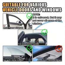 Easypie Selection 4片/2片装磁吸式汽车遮阳帘，非自动伸缩，车内遮阳板遮阳帘，前侧帘式遮阳网布，磁吸式汽车遮阳板 - 涤纶网布侧窗遮阳帘，带紫外线隐私遮光功能，汽车最佳选择 - 黑色 - 查看 5