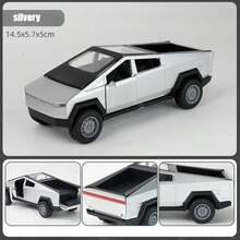 1:36 Cybertruck 皮卡车模型玩具，收藏级仿真锌合金回力模型车，压铸皮卡车装饰礼品 - 彩色 - 查看 13