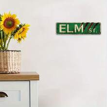 Elm Street Horror Movie Metal Sign: Rustic Retro Decorative Wall Sign, 4x 16inch (10x 40cm ), Aluminum, Wall-Mounted, No Electricity Required, Halloween, Home, Bars, Cafes, Garages, Rooms,, Beer Festival, Offices, And Bar Decorations