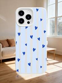 Heart-Shaped Printed Striped Mobile Phone Case, Made Of Anti-Drop, Shockproof, Scratch-Resistant Soft Material, Dirt-Resistant And Durable, Suitable For Teenagers Mobile Phone Case, Compatible With Iphone 17Promax/17Pro/17AIR/17/16Promax/16Pro/16Plus/16/15Promax/15Pro/15Plus/15/14Promax/14Pro/14Plus/14/13Promax/13Pro/13/12Promax/12Pro/12/11Promax/11Pro/11 - Màu vàng - Xem 6