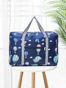 Multi-Function Portable Foldable Bag For Travel Storage Large Capacity Trolley Luggage Storage Bag - Navy Blue - View 5