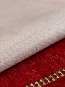 1PC Christmas Holiday Decor Sofa Cushion Chenille Jacquard Seat Pad With Reindeer And Christmas Tree Pattern, All-Season Non-Slip Sofa Cover Machine Washable - Red - View 9