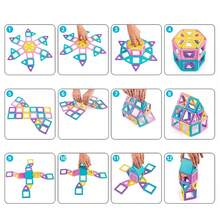 Magnetic Tiles Toys For 3 4 5 6 7 8+ Year Old Boys Girls Upgrade Macaron Castle Blocks Building Set For Toddlers STEM Creativity/Educational Toys For Kids Age 3-6 Christmas Birthday Gifts