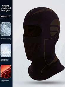 1件装防风滑雪面罩，保暖围脖，男女通用摩托车拉法帽围脖