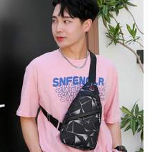 Black Double-Layer Zipper Space Large Capacity Shoulder Bag Fashionable Chest Bag Lightweight Outdoor Sports Messenger Bag Casual Couple Backpack