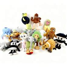 新款 Tung Tung Saur 毛绒娃娃，意大利 Brainrot Tralalero Tralala 和 Shinpanzinni Bananini Cappuccino 毛绒玩具，适合儿童派对、节日、生日、减压玩具、奇特毛绒动物 - 彩色 - 查看 3