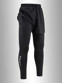 Men's Outdoor Sports Casual Long Pants For Spring And Summer, Double-Layer Running, Fitness Outdoor Sports Long Pants