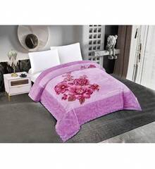 Manta terciopelo estampada floral Doble Cara Manta colcha muy gruesa y cálida, ideal para los meses de invierno 200X240cm  (5KG) - Modelo 5 - Ver 2