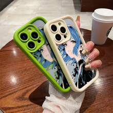 Funda de teléfono con patrón de chica anime para iPhone 16 negro 12PRO a prueba de golpes y anti-caída fundas de teléfono 14PROMAX XSMAX TPU engrosado 11PRO mujeres 16PRO parejas 13 linda 15PROMAX diseño de protección de lente de cobertura completa 12MINI estética 14PLUS hombres 16PLUS sensación suave 15 única 15PRO/13MINI/16PROMAX/12/11PROMAX/15PLUS/13PRO/14/16/11/XR/13PROMAX/XS/14PRO/12PROMAX - Marrón - Ver 5