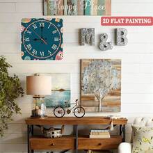 Custom Laser Engraved Wooden Wall Clock - Silent Non-Ticking Roman Numerals, 10x10 Inch Square Office Decor