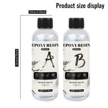 20ml/50ml/100ml/250ml/500ml/1000ml Resina epoxi transparente AB, apta para manualidades DIY, joyería, sellado, vaciado de barras, arte, joyería, relación 1:1, curado rápido sin burbujas, alta dureza, curado de 12-24 horas, incluye guantes y herramientas, excelente para regalos de graduación