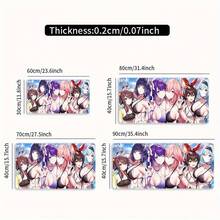 Large Anime Bikini Mouse Pad - Vibrant Scene, Non-Slip Rubber Base, Durable Stitched Edges, Office & Gaming, Holidays,, Thanksgiving, Halloween, Anime Mouse Pad - 11.81x27.56英寸 - 查看 2