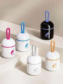 1 个迷你双隔层药盒 - 防潮密封设计，方便旅行或出差时携带个人药物 - 彩色 - 查看 2