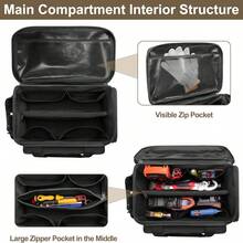 Multi-Functional Tool Storage Bag, Men's Handmade Tool Organizer Bag, Tool Tote Bag, Shooting Range Bag, EDC Bag, Car Repair Tool Bag, For Mechanics, Electricians, Carpenters, Architects, Plumbers, Engineering Maintenance, Home Appliance Repair, Motorcycle Riding