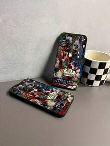 Funda para teléfono con diseño de Alicia en el País de las Maravillas, ideal para iPhone 16, 15, 14 Pro Max, 13, 12, 11, XR y XS Plus. Fabricada en silicona TPU, ofrece protección contra golpes y caídas, además de una excelente sensación al tacto. Es el regalo ideal para familiares, amigos y seres queridos. - Negro - Ver 6