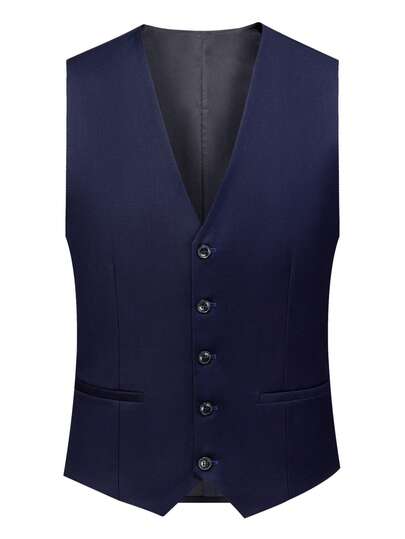 Chaleco de hombre de unicolor, todo el año, de negocios, casual, formal, clásico para hombres