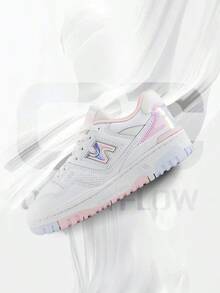 New Balance 550 White Rose Sugar (GS)– Women's Lifestyle Sneakers – Shose For Woman-Vintage-Spring & Summer-Inspired Running Shoes, Shock-Absorbing Comfort, Gym To Streetwear Casual Wear-Easter Gift–GSB550HW - 白/Rose Sugar - 查看 1