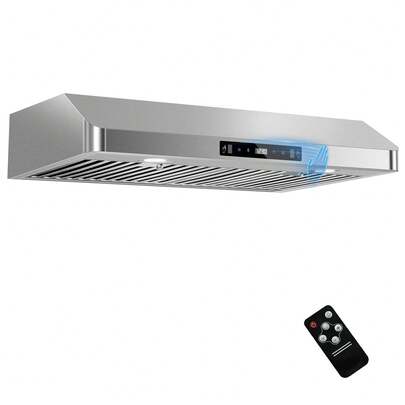 SNDOAS Under Cabinet Range Hood 30 Inch,Stainless Steel Ducted/Ductless Range Hood With Touch/Gesture/Remote Control,700CFM & 3-Speed Kitchen Stove Vent Hood,Baffle Filters,3 Air Vents