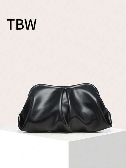 女士皱褶云朵包，饺子手提复古高级法式简约风出门必备。