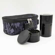 3-Piece Storage Bag Set With 4-Layer Metal Grinder, Airtight Jar & Odor-Proof Bags – Ideal For Home & Outdoor Organization