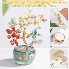 Anezus 12 Gauge Aluminum Wire Feet - 2mm Metal Armature Bdable Sculpting Wire Crafts, Wreath Making, Jewelry Making, Beading, Floral (Silver) - Vàng - Xem 6