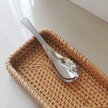 1pc Customized Vintage Stainless Steel Teaspoon, Simple Hotel/Restaurant/Home Flatware, Gold/Silver Color, Engraved Logo For Wedding - Multicolor - View 15