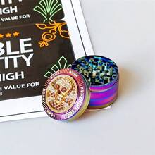1pc 52mm Colorful Insect Design 4-Layer Zinc Alloy Metal Herb Grinder, Smoking Accessory Crusher - Colorful - View 9