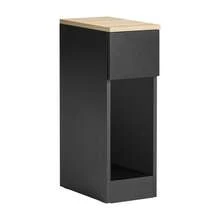 SoBuy Bedside Table With Drawer For Box Spring Bed, Sofa Table, Side Table, Narrow Telephone Table, Nightstand, Bedside Table, Black W X H X D Approx. 20 X 60 X 35 Cm FBT111 - 黑色 - 查看 10