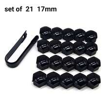 2Set (21pcs/Set) 17mm Black Gloss Alloy Wheel Nut Bolt Covers Caps Universal Set For Any Car - Black - View 3