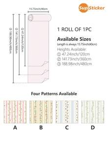 15.75x47.24/141.73/188.98 Inch, 1 Roll/1 PC, Superstiker Creative Floral & Striped Pattern Peel And Stick Removable Vinyl Wallpaper, High Definition, No Residue, DIY For Living Room, Bedroom, Wardrobe, Cabinet, Home Decor Wall Paper Wall Stickers Wall Decor Room Decor Wallpaper Peel And Stick - Multicolor - View 5
