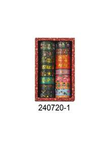 17 Rolls/Box, Christmas Theme Washi Tape Set - Delicate Snowman, Pine Tree, Snowflake, Stars And Other Christmas Patterns, Creative Bronzing Process Design Decorative Tape,For Study Stationery, Gift Wrapping And DIY Crafts Decorative - Multicolor - View 13