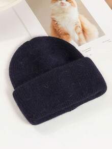 1顶针织帽，女士秋冬帽，针织帽，保暖耳罩，男士帽，户外滑雪保暖毛绒帽，纯色时尚休闲简约大帽 - 針織帽 - 查看 27