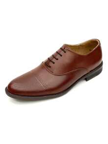 Zapatos De Vestir Elegantes Grabado De Hombre Calzado Formal Hombre Diseño Clásico Ajuste Perfecto Material Duradero Comodidad Superior Estilo Sofisticado Para Eventos Especiales - Marrón - Ver 2