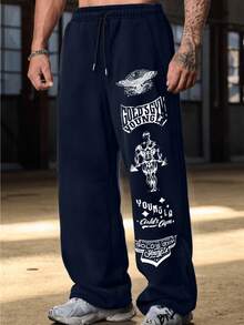 Men Pants - Navy Blue - View 1