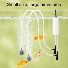 USB Aquarium Air Pump, Portable Dual-Port Silent Air Compressor Oxygenator, Adjustable Air Flow Accessories For Fish Tank - Multicolor - View 3