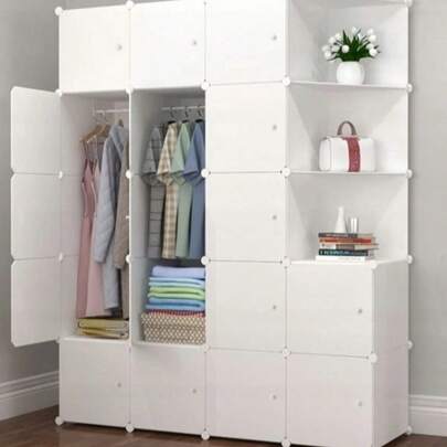 Szafa modułowa duża garderoba biała 183cm