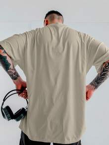 Camisa Camiseta ErvaDaFelicidadeQuebrada Oversized Streetwear Uniseex Ref3852 - Caqui - Visão 3