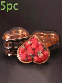 10/5/1 包心形塑料托盘，带盖 - 可重复使用大容量零食容器，适用于水果、寿司、蔬菜、沙拉、奶酪拼盘和派对 - 圣诞节、情人节、复活节、母亲节、父亲节、毕业典礼等场合的完美礼物，派对开胃菜收纳盒 | 优雅呈现 | 便捷收纳方案，食物盛放托盘，圣诞节最佳之选
