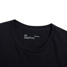 Under Armour 男士 UA 左胸锁扣 T 恤，健身房运动服，户外运动经典宽松短袖训练 T 恤 - 黑色 - 查看 6