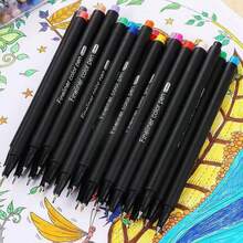 100pcs A Set Muticolor Fine Line Marker, Waterproof Sets, Black Outline Painting, Comic Oil Painting, Watercolor Painting Special, Art Supplies, Art Sets, School Supplies, Birthday Present ,Christmas Gifts - Multicolor - View 3