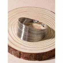 Wide Cuff Bangle - Vàng - Xem 4