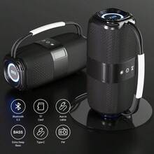 M TK MOVETECK Altavoz Bluetooth 5.3, 8W*2 Altavoz Bluetooth Potente con Luz LED de Color, Bajos Potentes y Agudos Claros 2H de Reproducción Bluetooth Speaker,con Emparejamiento TWS,TarjetaTF, AUX, Altavoz Estéreo Inalámbrico Verdadero Adecuado Para Uso En Interiores y Exteriores. 0452142 - Negro - Ver 6