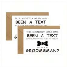 2pcs Elegant Groomsman Invitation Cards - "Time To Suit Up!" With Tuxedo Illustration, Perfect For Wedding Celebration, Gentlemen's English Greeting - Camel - View 17