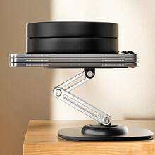YYW Soporte ajustable de escritorio para teléfono y tableta con base segura, compatible con iPad, Kindle y otros dispositivos, ideal para visualización sin usar las manos - Negro - Ver 5