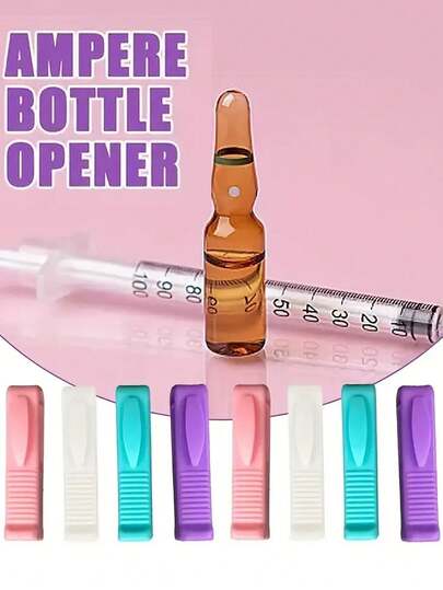 Abridor de botellas de ampollas médicas multifuncional, hecho de material ABS, adecuado para que enfermeras y médicos abran botellas, abridor de botellas de ampollas ligero - Herramienta de asistente de enfermería, la pequeña rueda de molienda puede abrir eficientemente botellas de ampollas de vidrio, herramienta para romper viales de medicamentos.