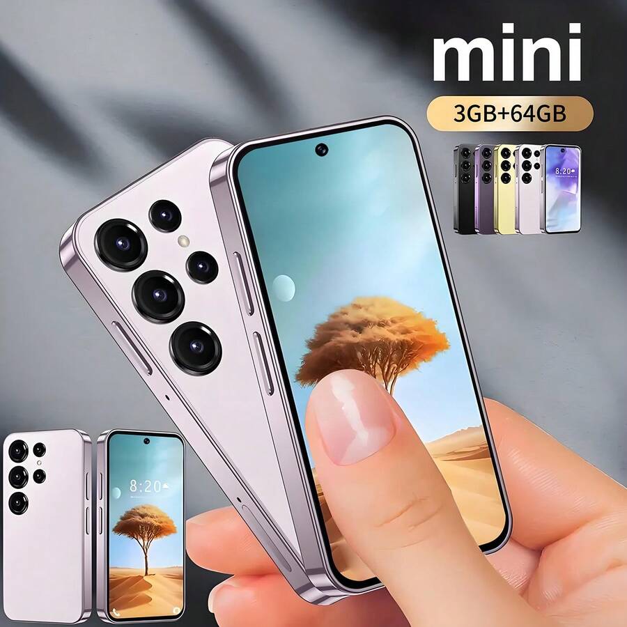 W&O Powerful New Android Mini Smartphone 2025, 3GB + 64GB, 2800mAh Power, 3.0-Inch HD Display, 20MP + 50MP Camera, Dual SIM, GPS, Oster Essential, Mini Smartphone For, Travel Phone, Lightweight Phone, Compact Design, High-Performance Phone, Dual SIM Phone, Mini Phone Smartphone, Smart Mini Phone, Small Smartphone, Smartphone Mini, Small Smartphone, Smartphone Handset, Small Phones, Tiny Phone, Basic Phone, New Smartphone, Foldable Mini Phone, A Small Phone, Smartphone, Phone Type, Travel - 金色 - 查看 1